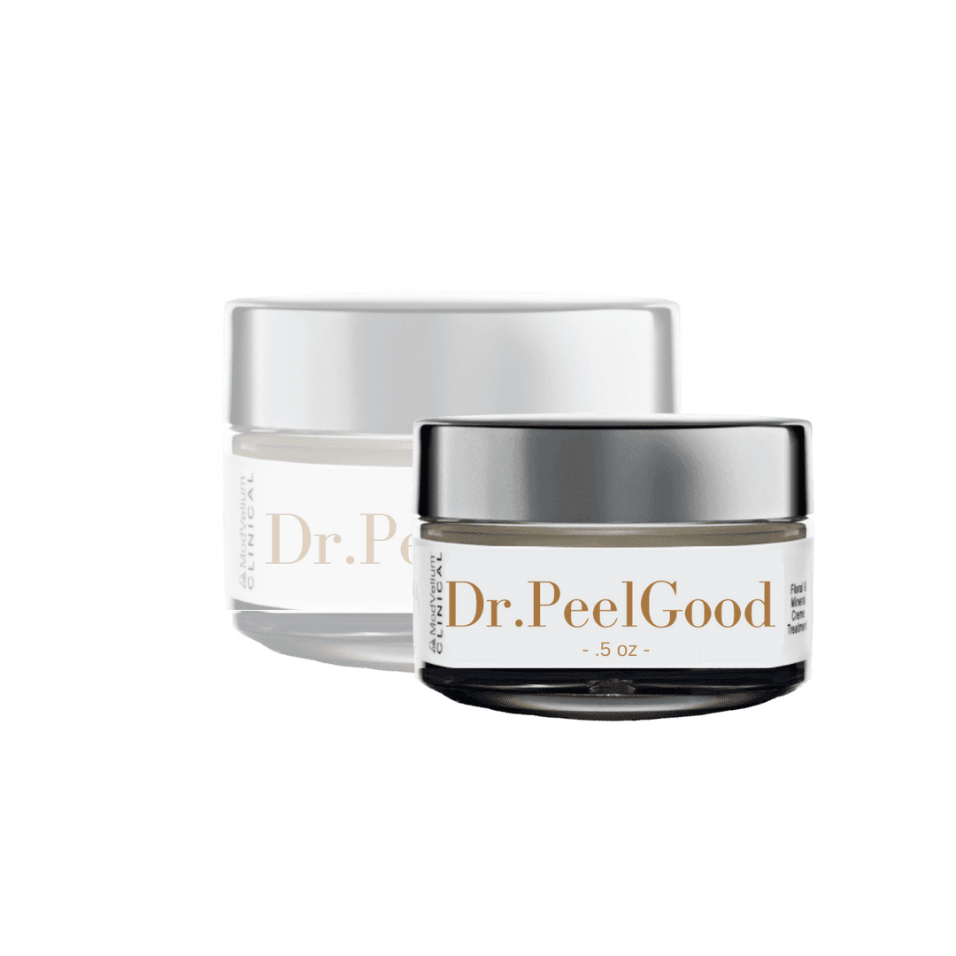 A jar of dr. Peel good cream next to a container