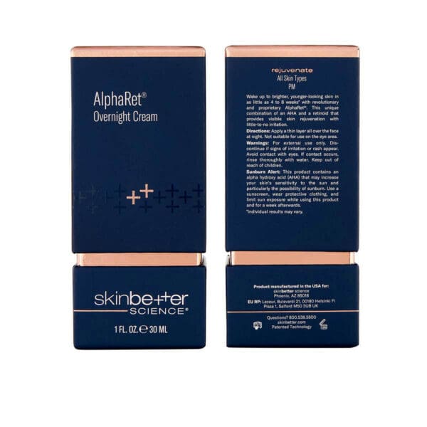 A blue box with the words skinbetter strength cream on it.