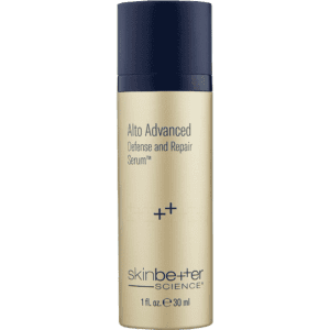 A bottle of skin better cosmetics ' dry advanced wrinkle and repair cream.