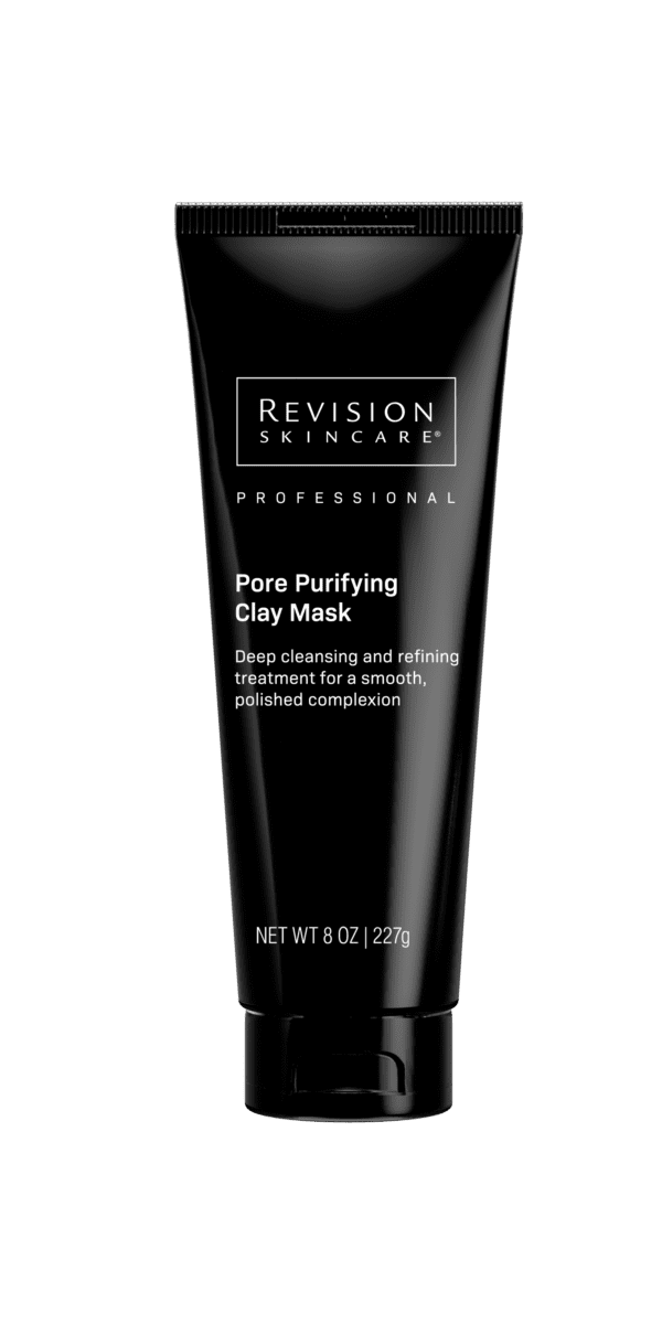 A tube of Pore Purifying Clay Mask's daily anti - aging cream.