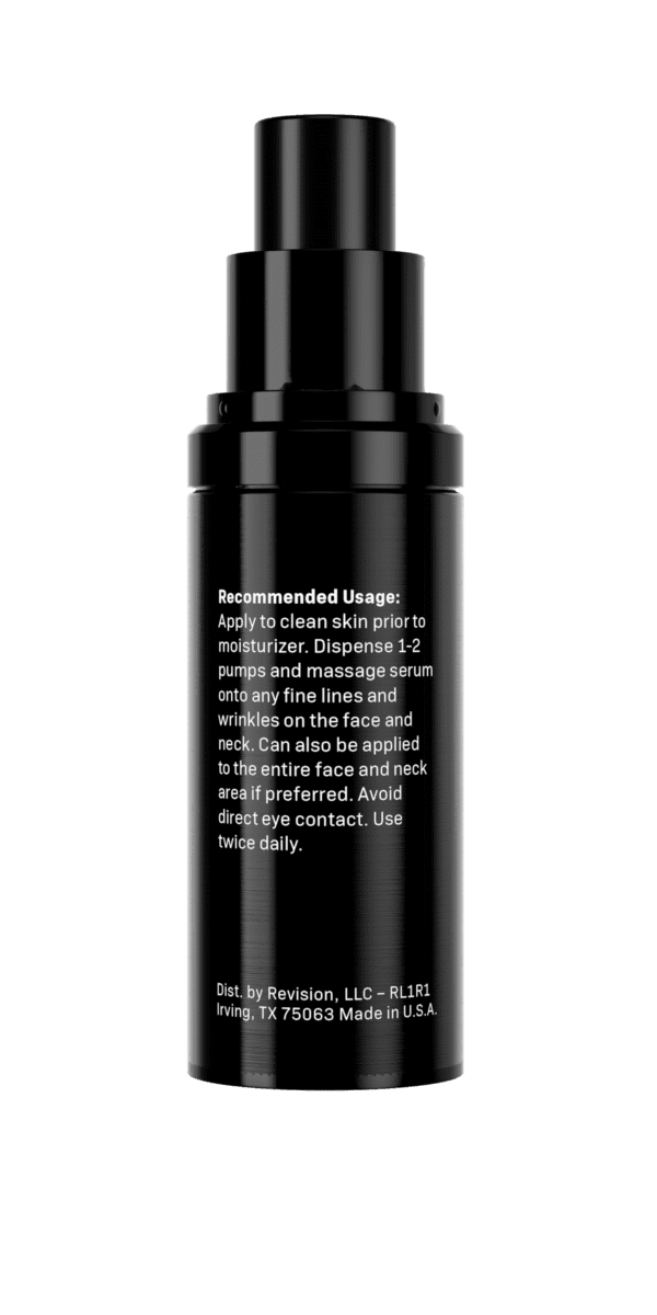 A Revox Line Relaxer bottle with a black lid on a white background.