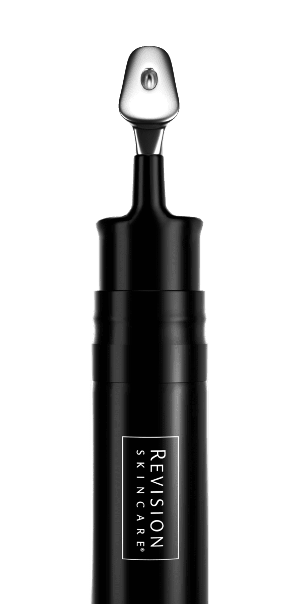 A Revox Line Relaxer bottle with a black lid.